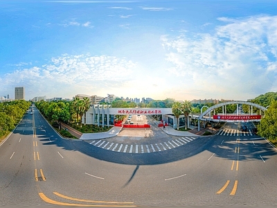 HDR城市小区社区广场全景