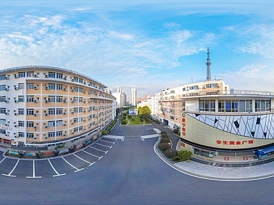 HDR城市小区社区广场全景