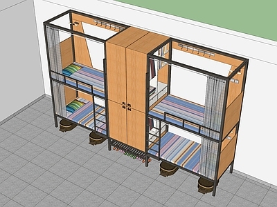 现代学生宿舍实用上下床