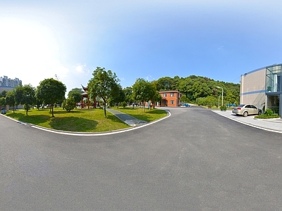 HDR城市小区社区广场全景