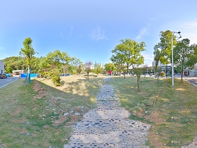 HDR城市小区社区广场全景