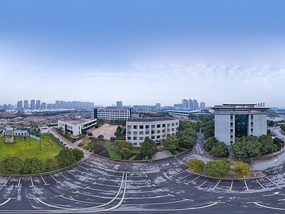 HDR城市小区社区广场全景
