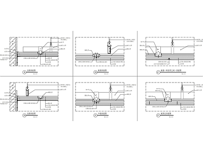吊顶边缝 板缝 中缝节点图 施工图