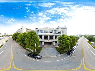HDR城市小区社区广场全景