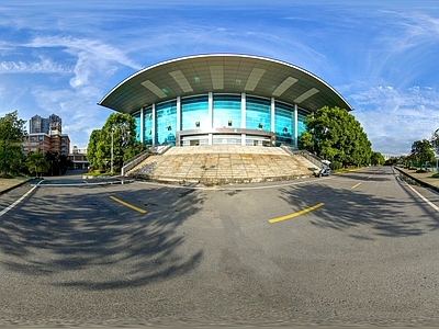 HDR城市小区社区广场全景