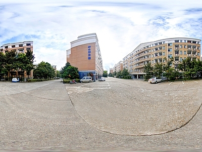 HDR城市小区社区广场全景