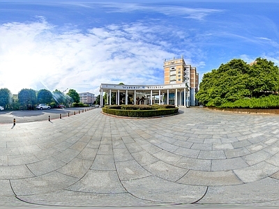 HDR城市小区社区广场全景