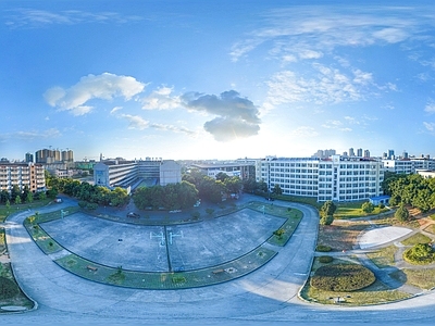HDR城市小区社区广场全景