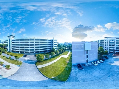 HDR城市小区社区广场全景