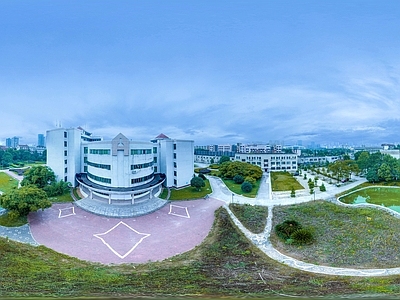 HDR城市小区社区广场全景