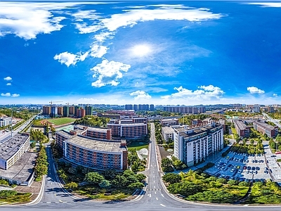 HDR城市小区社区广场全景