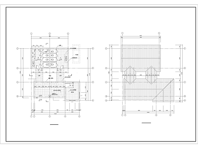 仿古砖木结构墓区公厕建施 施工图