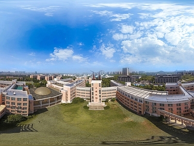 HDR城市小区社区广场全景