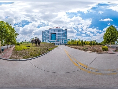 HDR城市小区社区广场全景
