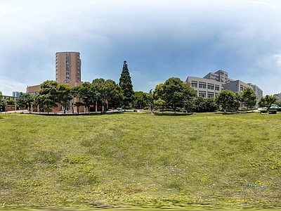 HDR城市小区社区广场全景