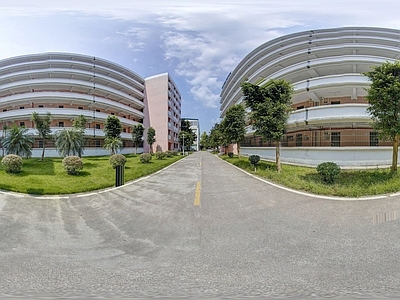 HDR城市小区社区广场全景
