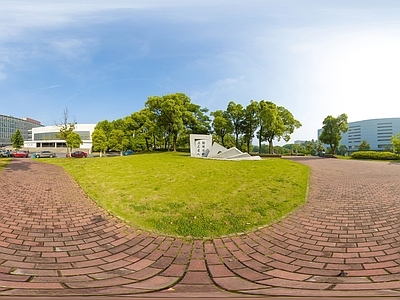 HDR城市小区社区广场全景