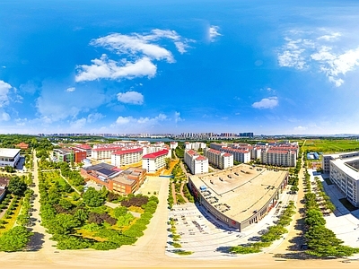 HDR城市小区社区广场全景