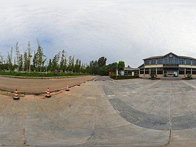 HDR城市小区社区广场全景