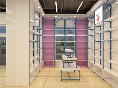 现代玩具礼品店 展柜 饰品柜 流水台 文具架
