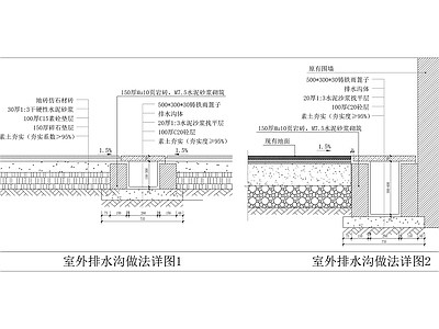 室外排水沟做法 施工图