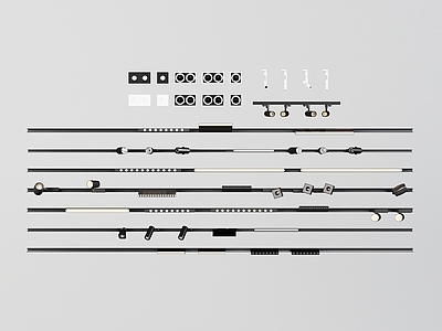 现代灯具组合 轨道灯 射灯 筒灯 客厅线性灯 服装店射灯
