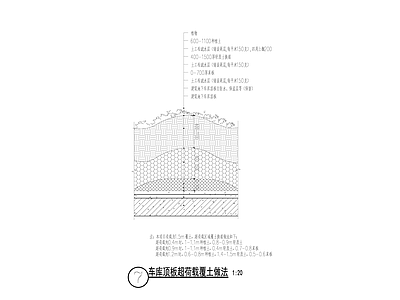 车库顶板超荷载覆土做法 施工图