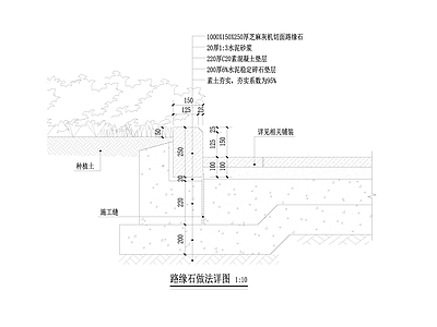 路缘石做法详图 施工图