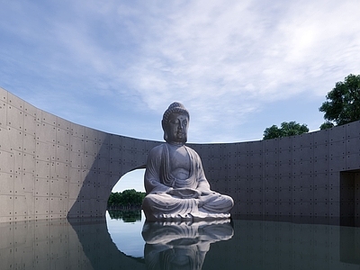 现代禅修佛教文化建筑 休闲别墅