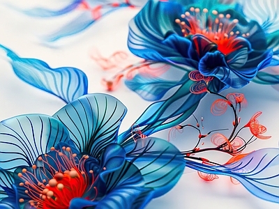 花类装饰画 一抹红
