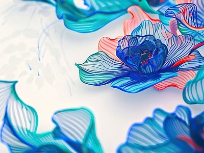花类装饰画 一抹红