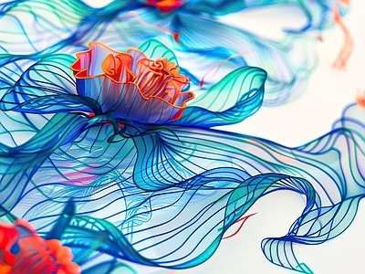 花类装饰画 一抹红