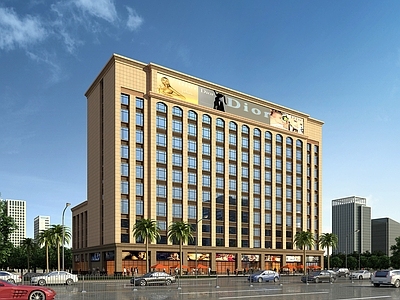 现代酒店外观建筑