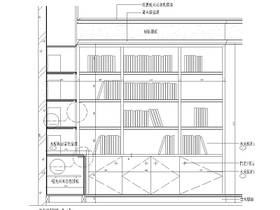 书房转角书柜详图 施工图 柜类