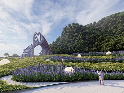 现代山地入口景观节点
