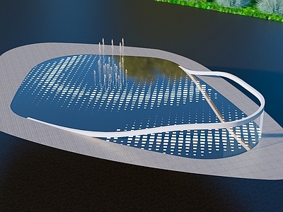 现代景观水景 水景雕塑 喷泉 旱喷