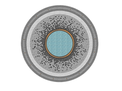 现代圆形地面水景