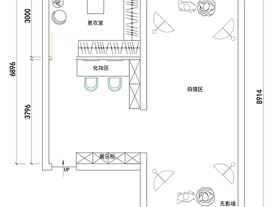 婚纱店平面布局图 平面图 婚纱店