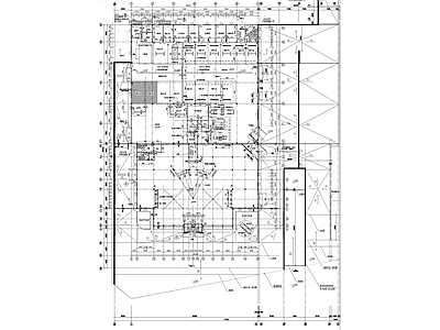 大型汽车4S店展厅建 施工图 展销厅