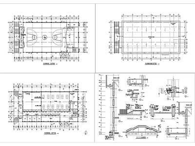 操场建筑设计图 施工图 体育馆建筑