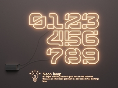 现代霓虹灯 发光字 LED字 广告字 广告灯