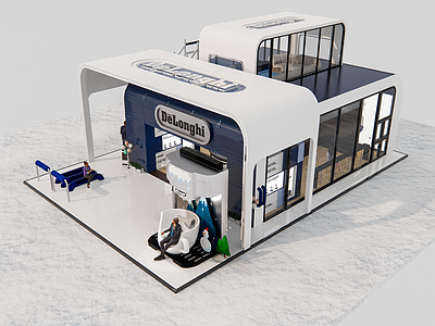 展台 快闪店 咖啡 简约