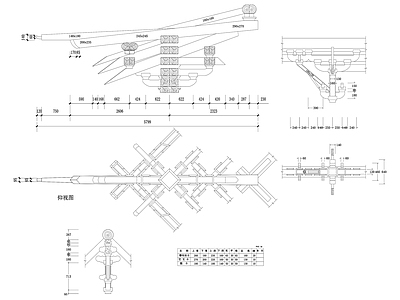 53斗拱分部详大样图 施工图 建筑工程节点