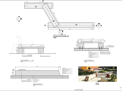 木艺休闲坐凳详图 施工图