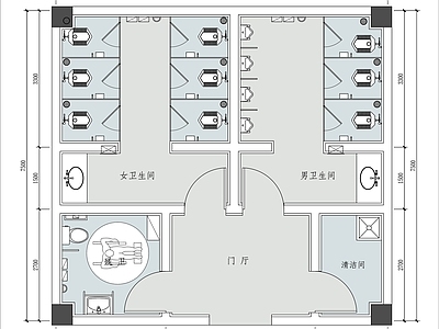 卫生间平面图