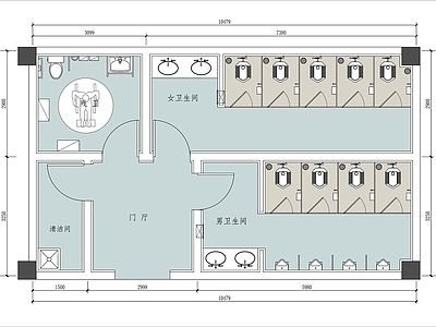 卫生间平面图 平面图块