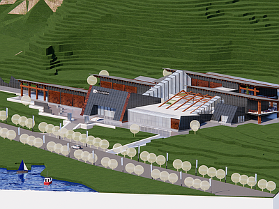 现代展览馆建筑