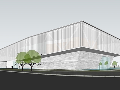 现代展览馆建筑