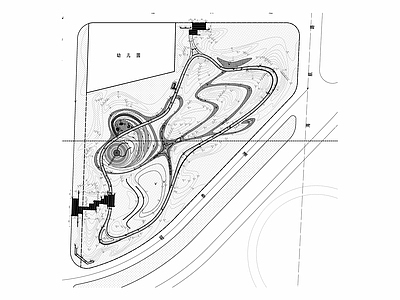 公园艺术地形总平面图