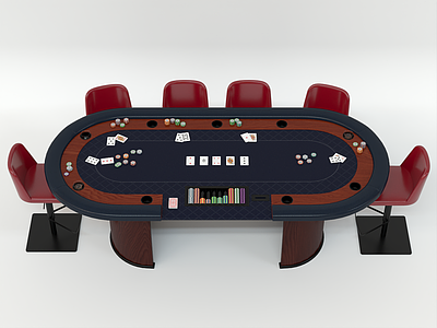 现代棋牌桌 德州扑克牌桌 德扑桌 扑克牌桌 娱乐桌椅组合 休闲桌椅组合